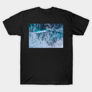 WAVES AND WHITE WATER SURF DESIGN T-Shirt